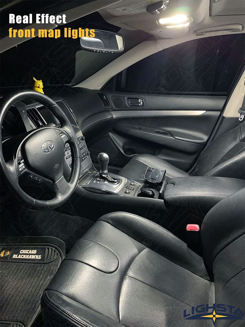 12PCS Super Bright White LED Interior Light Kit Package for Acura TL 2004 2005 2006 2007 2008 + License Plate Lights and Install Tool