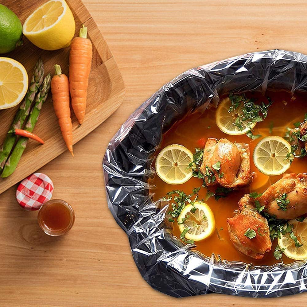 Slow Cooker Liners Small Size Pot Liners Disposable Cooking Bags Fit 1QT to 3QT Suitable for Slow Cooker and Oval & round Pot (32)