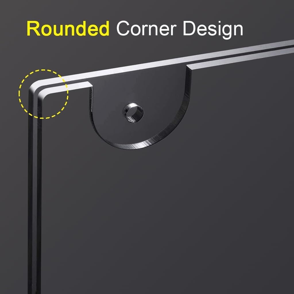 3 Pack Acrylic Sign Holder 8.5X11 Wall Mount Portrait – Clear Menu, Flyer & Picture Frame with Screws & Adhesive Tape, Wall Mounted Document Display for Office, School, Restaurant, Hotel, Public Space