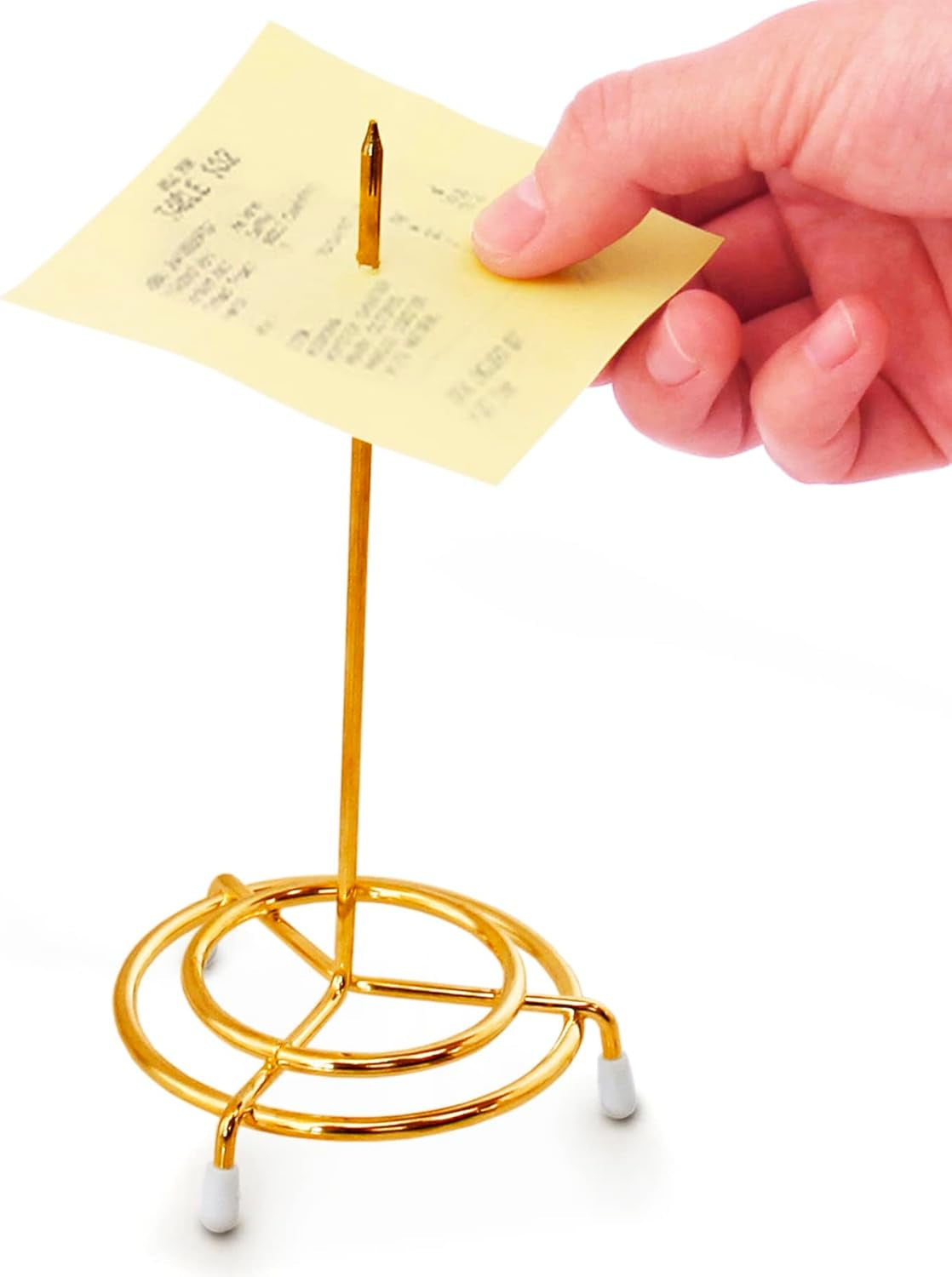 23770 Brass Plated Check Spindle Holder for Receipts, 6.5-Inch, Gold