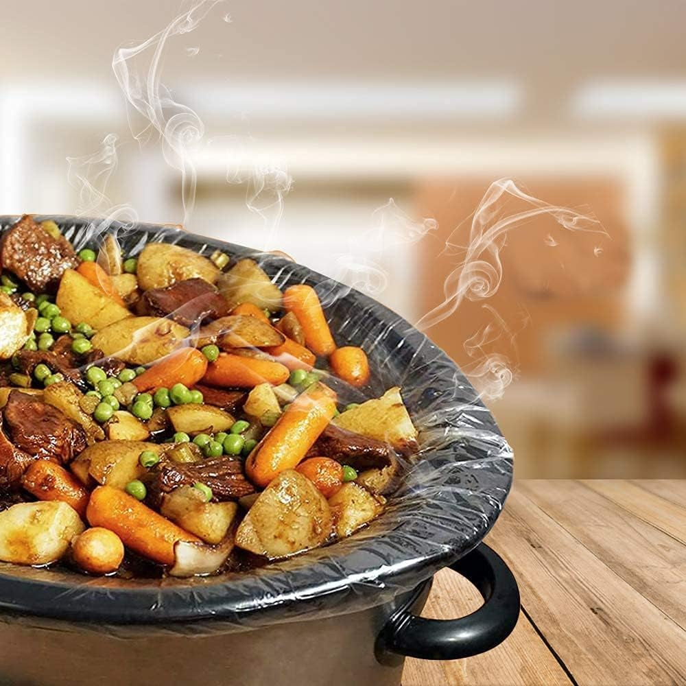 Slow Cooker Liners (40 Liners), 13" × 21" Pot Liners Fit 3-8 Quarts, Disposable Cooking Bags Suitable for Oval & round Pot, BPA Free (13" × 21")
