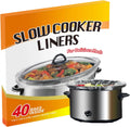 FASOZUKA Slow Cooker Liners 40×Cooking Bags Small Size Disposable Pot Liners, Fit 1QT to 3QT for Slow Cooker Cooking Trays Suitable for Oval & round Pots 11"X 16", 40 Liners (40)