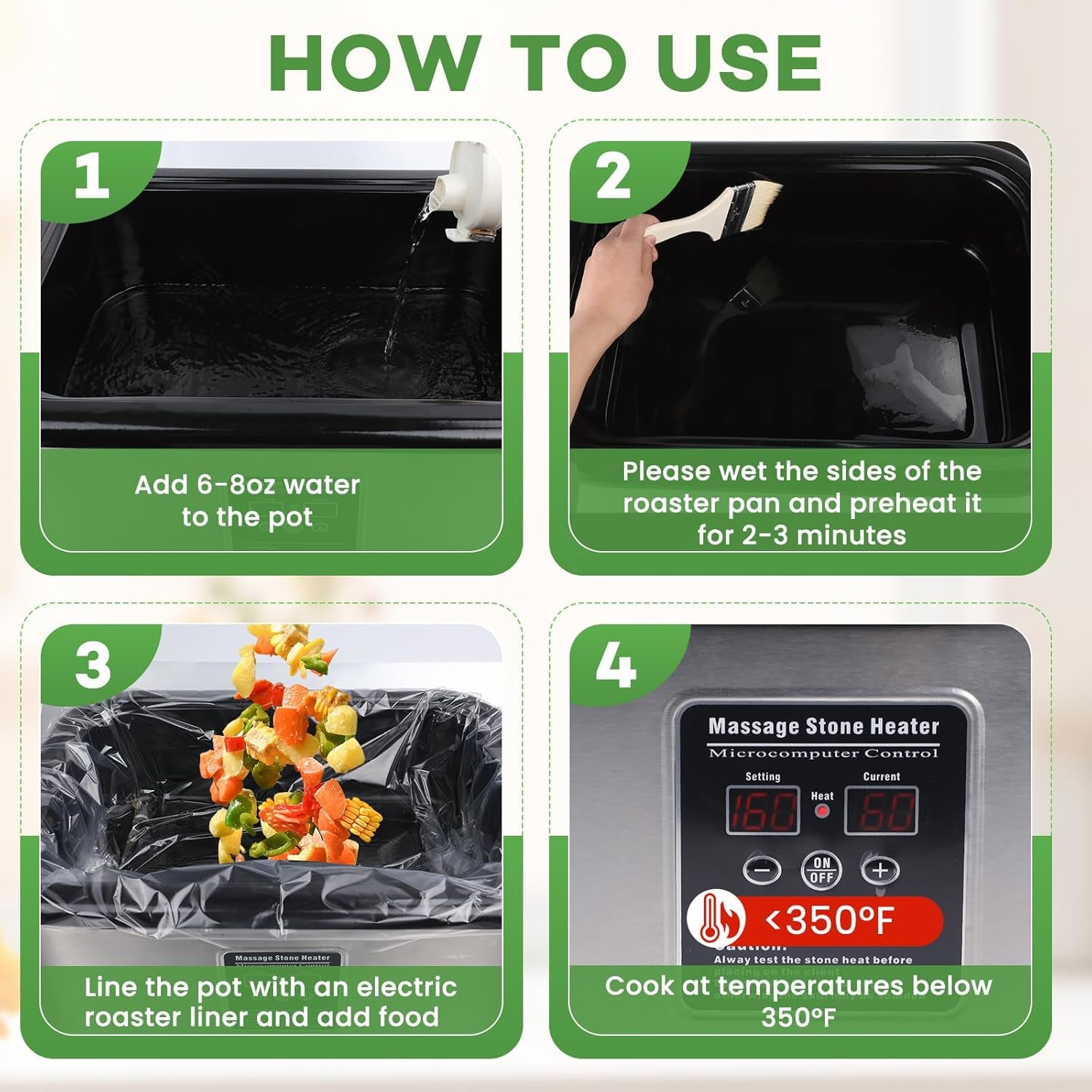 Electric Roaster Liners 34 X 18 Inch 15 Counts Disposable Roaster Liners Fits 16, 18, 22 Quarts Roasters, Roasting Oven Liners Cooking Bags for Immediate Cleanup