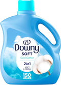 Soft, 2 in 1 Soft and Fresh Liquid Fabric Softener, Cool Cotton, 111 Fl Oz, 150 Loads, Fabric Conditioner Liquid Provides Softness and Freshness for Fabrics