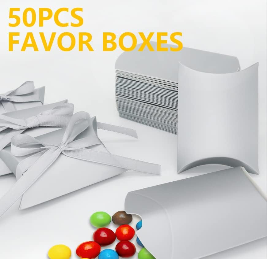 50 Set Rose Key Bottle Openers with Candy Box in Antique Vintage Style Thank You Tags and Ribbons as a Gift Souvenir for Guests at Wedding Party Supplies (Silvery)