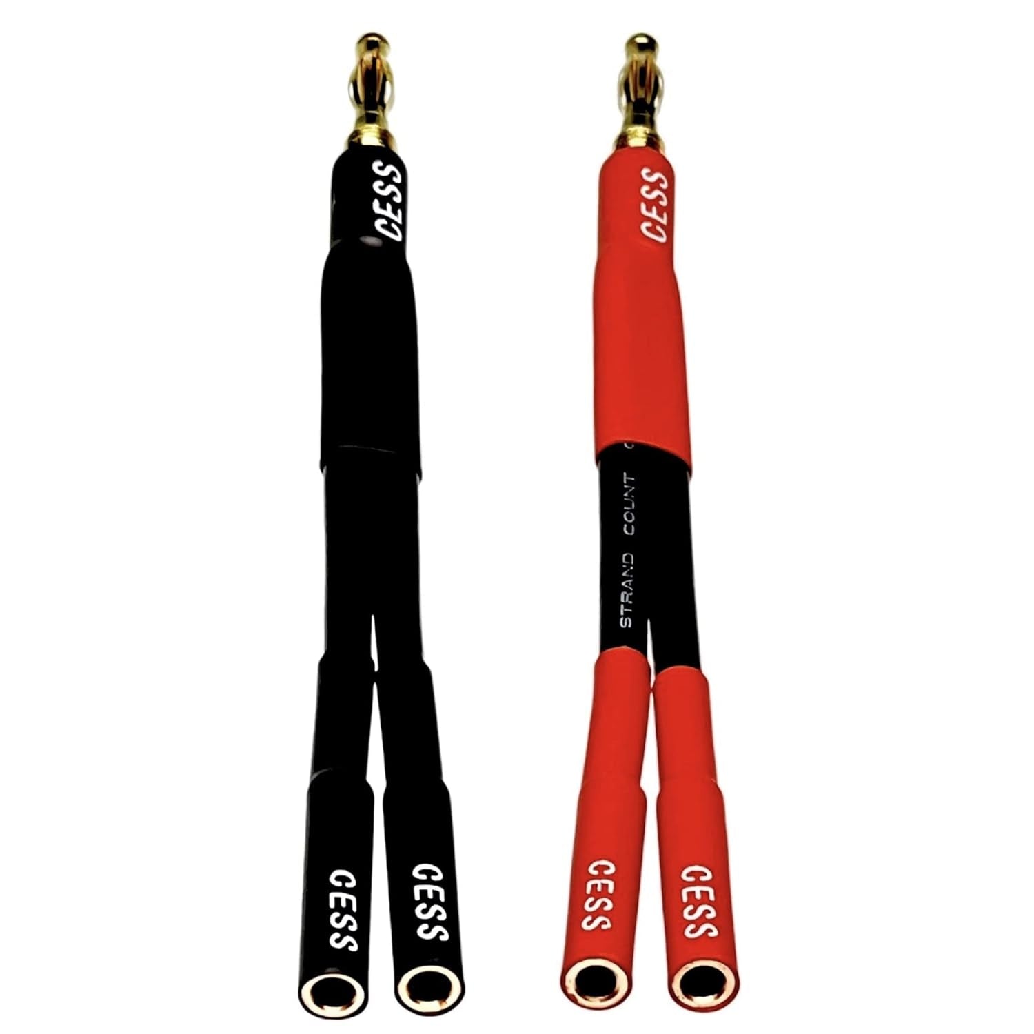 Cess-142X2 Banana Plug Splitter 2-In 1-Out, (2-Pack)