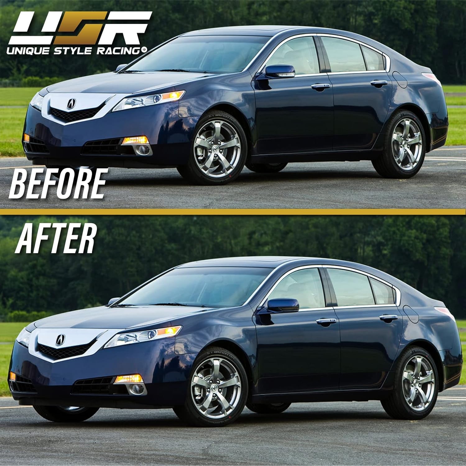 Black Smoke Lens Performance Mirror Turn Signal Light with Sequential Amber LED Output (Left + Right) Compatible with 2007-2008 Acura TL Base Models and Type-S