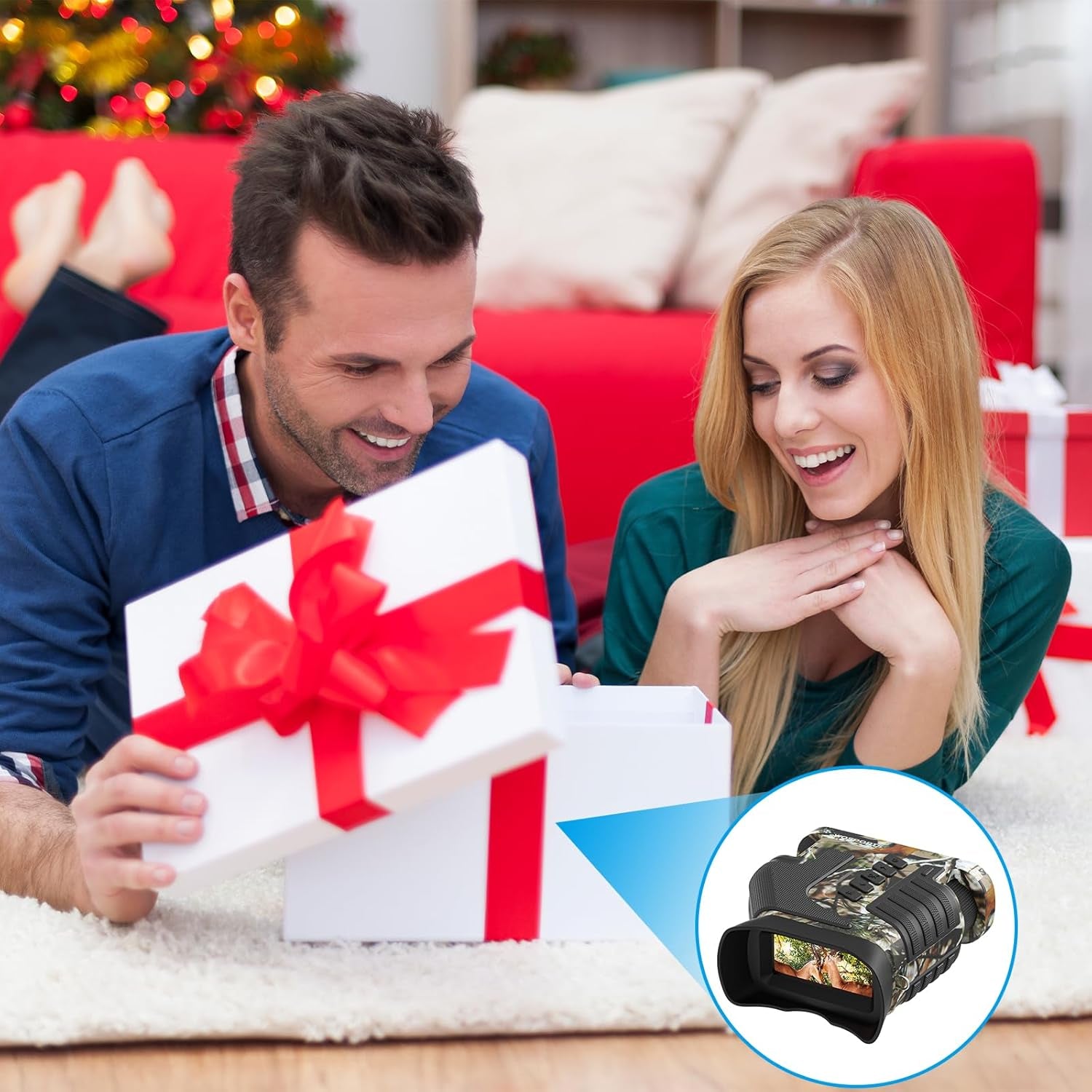 4K Night Vision Goggles– 10X Optical & 8X Digital Zoom, 1315FT Infrared Range, Rechargeable 5000Mah Battery, IPX Waterproof, Ideal for Camping