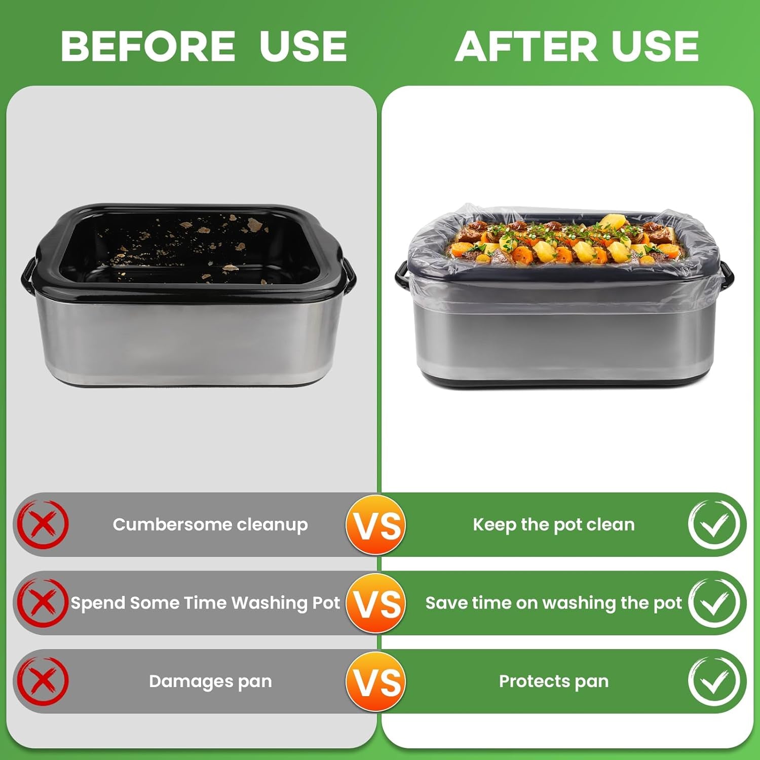 Electric Roaster Liners 34 X 18 Inch 15 Counts Disposable Roaster Liners Fits 16, 18, 22 Quarts Roasters, Roasting Oven Liners Cooking Bags for Immediate Cleanup