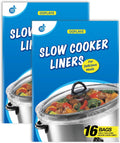 Slow Cooker Liners Small Size Pot Liners Disposable Cooking Bags Fit 1QT to 3QT Suitable for Slow Cooker and Oval & round Pot (32)