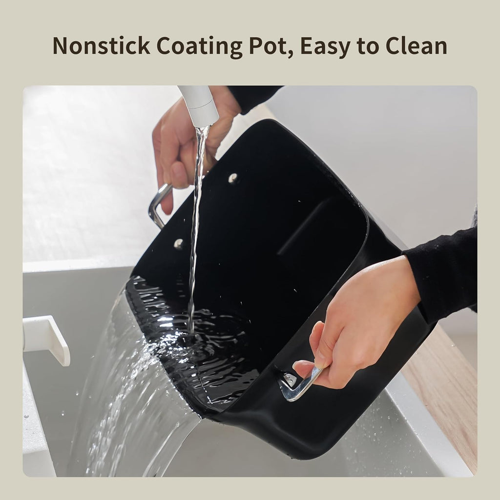 7-Quart Slow Cooker | Pfoa-Free Ceramic Coating, Dishwasher Safe Oven Safe to 450°F, Perfect for Large Families, Entertaining (With Timer)