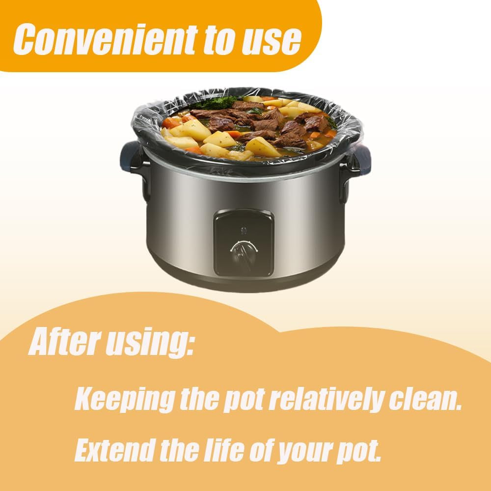 FASOZUKA Slow Cooker Liners 40×Cooking Bags Small Size Disposable Pot Liners, Fit 1QT to 3QT for Slow Cooker Cooking Trays Suitable for Oval & round Pots 11"X 16", 40 Liners (40)