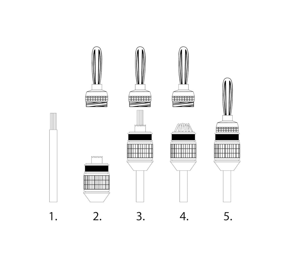 Deadbolt Banana Plugs 6-Pairs by , Gold Plated Speaker Plugs, Quick Connect, SW-29863-6