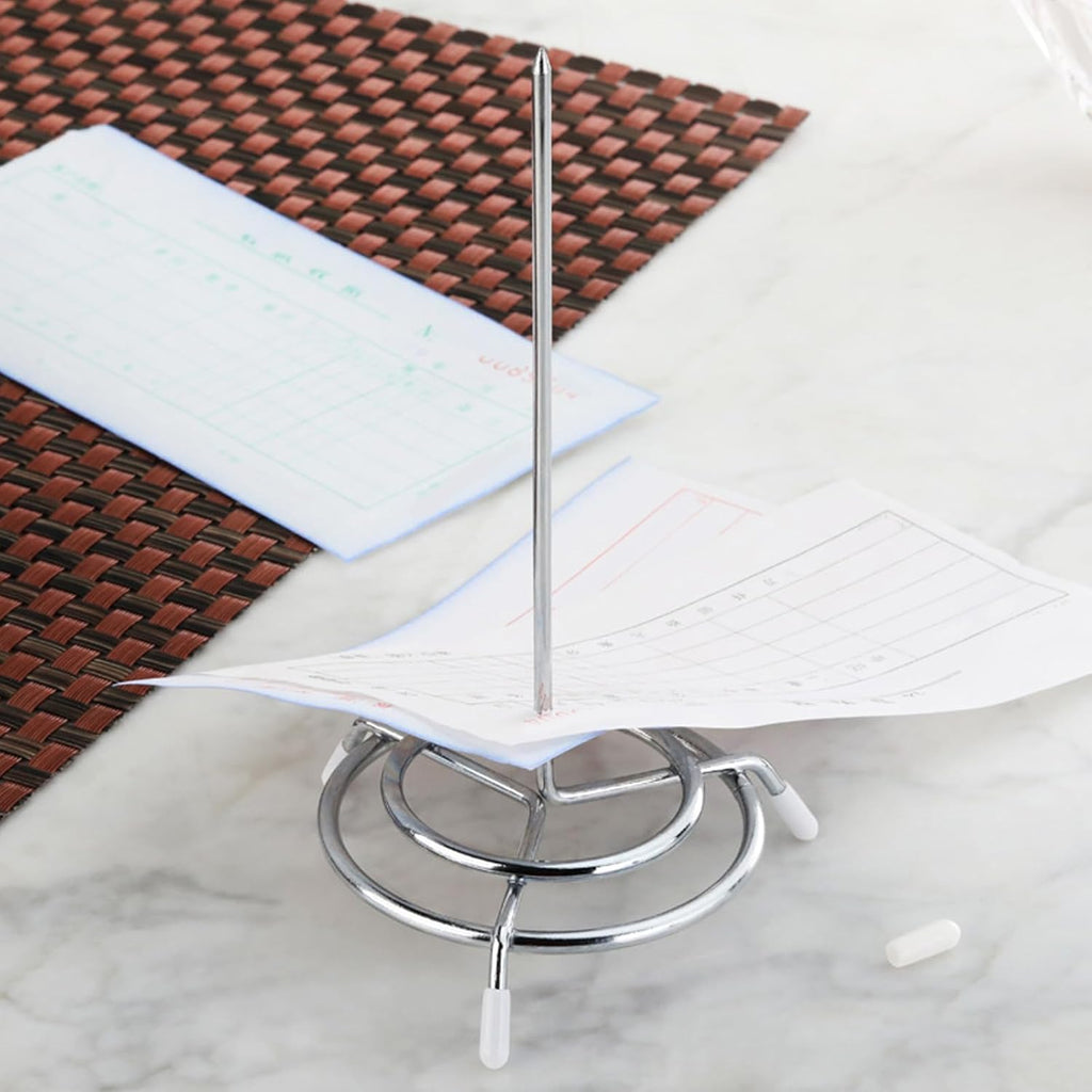 Ticket Receipt Holder Check Spindle Orders, Bill Check Fork Holder Memos and Receipt Studs - Stainless Steel - Paper Receipt Holder Studs Easily Organize Your Finances (3)