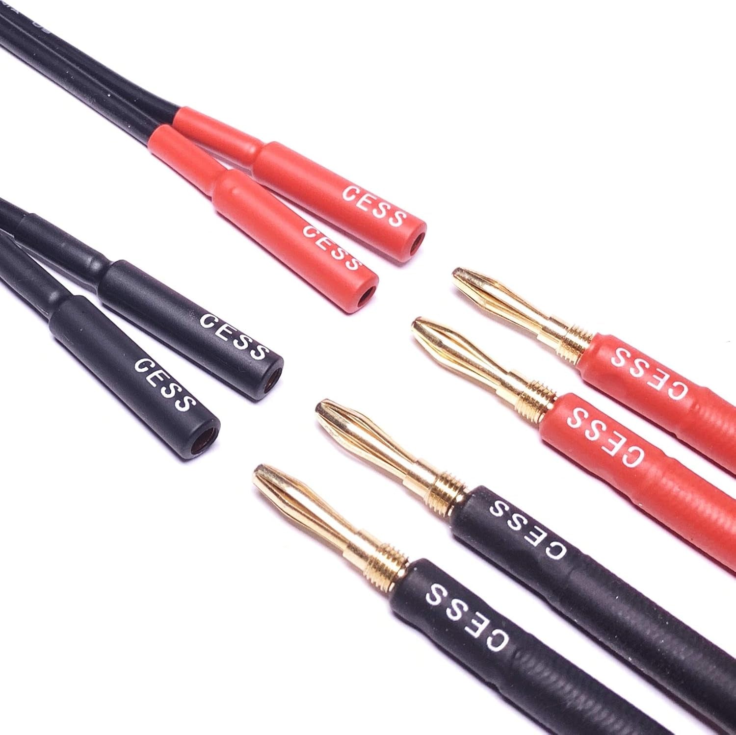 Cess-142X2 Banana Plug Splitter 2-In 1-Out, (2-Pack)