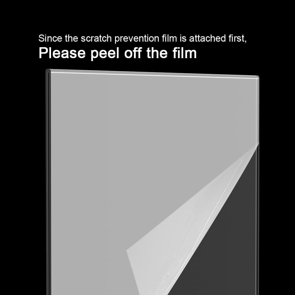 Clear Plastic Flyer Sign Holder 8.5 X 11 Standing, Horizontal Table Top Acrylic Brochure Menu Signs Holder, Double Sided Plexi Picture Photo Frame Lucite Paper Display Stand for Office Retail Vendor Show Fairs