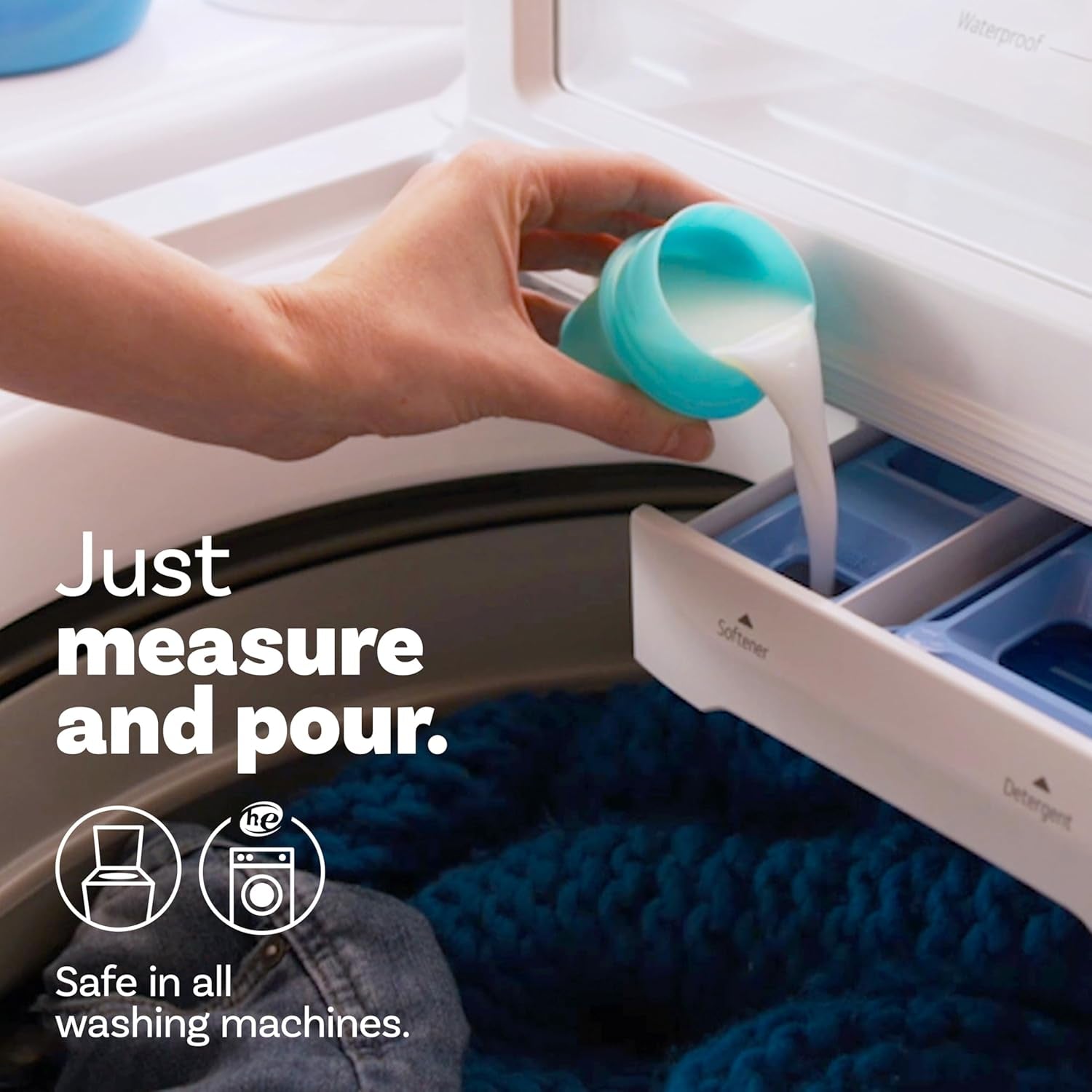 Soft, 2 in 1 Soft and Fresh Liquid Fabric Softener, Cool Cotton, 111 Fl Oz, 150 Loads, Fabric Conditioner Liquid Provides Softness and Freshness for Fabrics