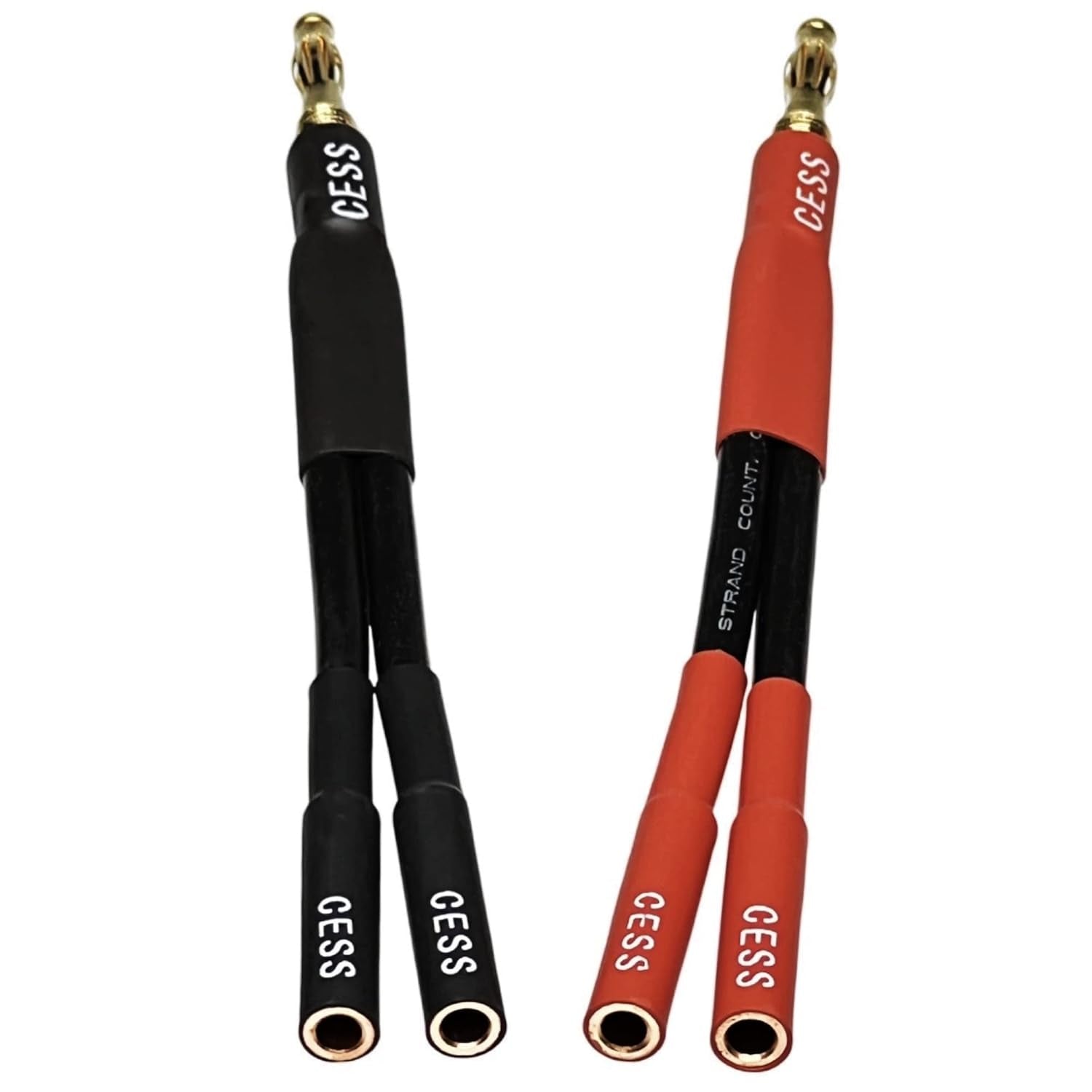 Cess-142X2 Banana Plug Splitter 2-In 1-Out, (2-Pack)