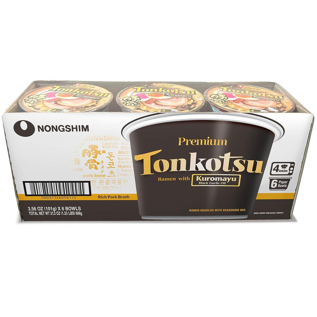Tonkotsu Ramen with Kuromayu Noodle Big Bowl, 3.56 Ounce (Pack of 6)