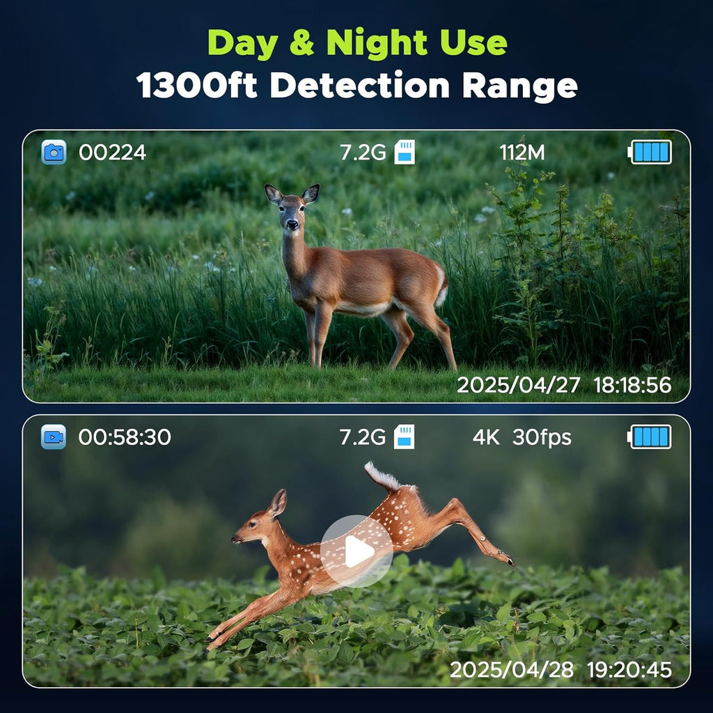 Night Vision Goggles for Adults, 112 MP 4K Night Vision Binoculars 12X Zoom & 5000Mah Battery, 64GB Card Included, Infrared Vision, 1300Ft Range, Perfect for Hunting, Camping & Security