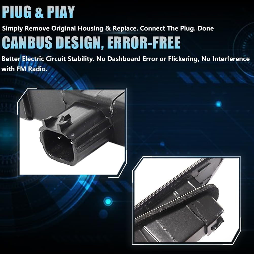 Front & Rear LED Side Marker Lights for Acura TL 2004 2005 2006 2007 2008, Acura Smoked Lens Side Bumper Marker Lights, TL Amber & Red LED Turn Signal Lamps, 4 PCS